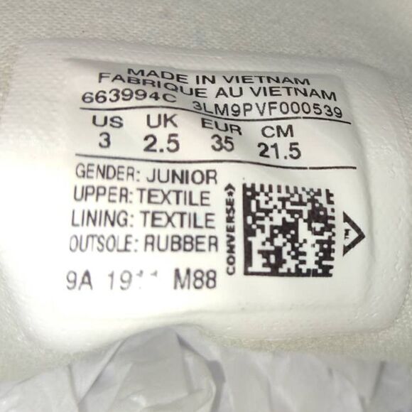 Converse Chuck Taylor Girls Pre-owned Unicorn Hi Top Multi Color Sneakers- sz. 3 - Picture 6 of 6